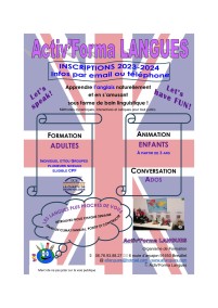 ACTIV'FORMA LANGUES - Flyer 2023-2024-1 Logo ACTIV'FORMA LANGUES - Flyer 2023-2024-1